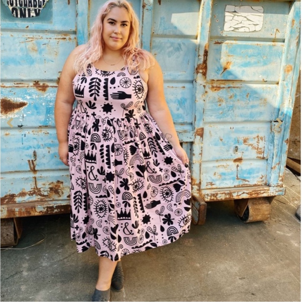 Nooworks Naomi Dress - Pink Lisa Congdon